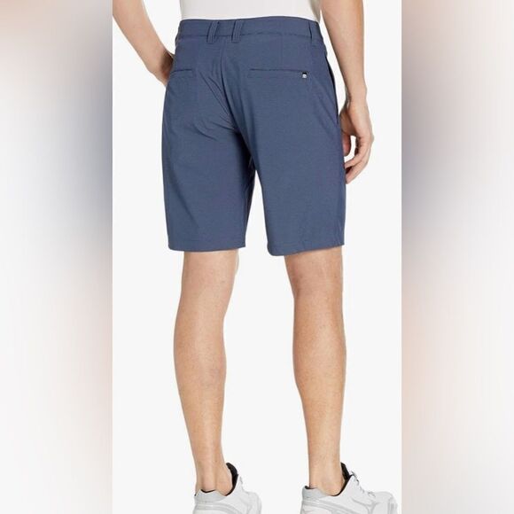 NWT Travis Mathew Men’s Carlsbad Blue Micro Stripe Golf Shorts - Size 42 - Picture 2 of 10
